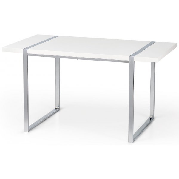 Kallarp Esstisch 140 cm - Wei Hochglanz / Chrom