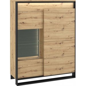 Quant Schrank mit Glastr - Artisan Eiche/Schwarz