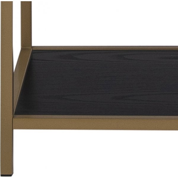 Seaford Bcherregal 77x185 cm - Schwarz/Gold