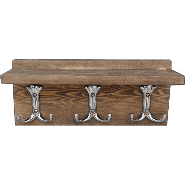 Abstraktes Wandregal 31 - Nussbaum