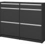 Skyline Schuhschrank 123,5 x 24,2 x 98,5 cm - Schwarz