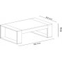 Retro Couchtisch 90 x 50 cm - Wei/Anthrazit