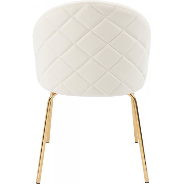 Plaza Samtstuhl - Beige/Messing