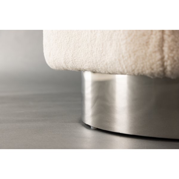 Newton Hocker - Offwhite/Silber Newton Hocker - Offwhite/Silber