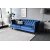 Milton Chesterfield 3-Sitzer Sofa - Samt dunkelblau + Fleckentferner fr Mbel