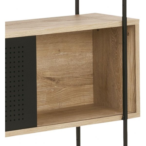 Angus Bcherregal - Schwarz/Eiche