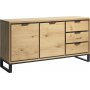 Zusammengebautes Livia-Sideboard aus Eichenholz