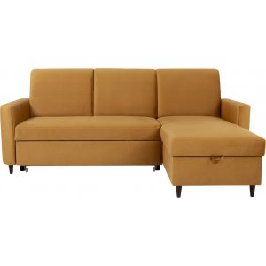 Schlafsofa mit Lattenrost - Gelb