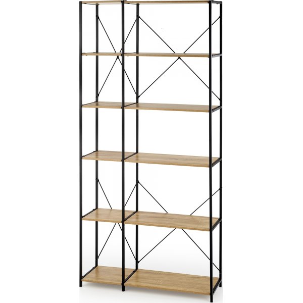 B�cherregal Agave - Sonoma-Eiche/schwarz