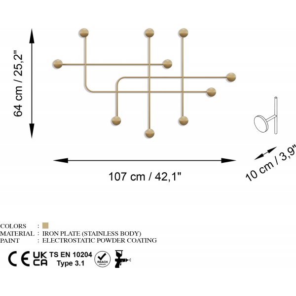Samara Kleiderbügel - Gold Samara Kleiderbügel - Gold