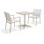 Urbanite Caf-Gruppe mit Tisch 63 x 63 cm und 2 stapelbaren Esszimmersthlen - Beige