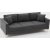 Berlin 3-Sitzer Sofa - Anthrazit/Gold