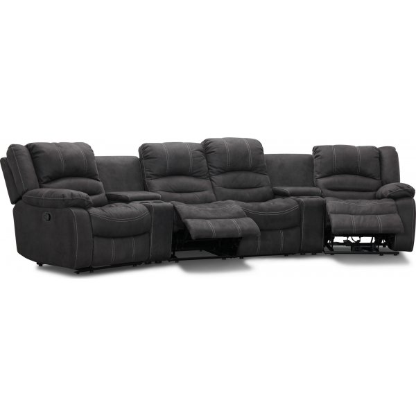Kensington Manual 4-Sitzer-Sofa - Grau