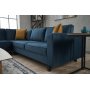 Kale Ecksofa - Blauer Samt