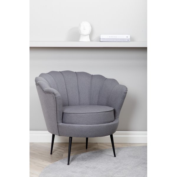 Ballini Sessel - Grauer Stoff + Textilpflege für Möbel Ballini Sessel - Grauer Stoff + Textilpflege für Möbel