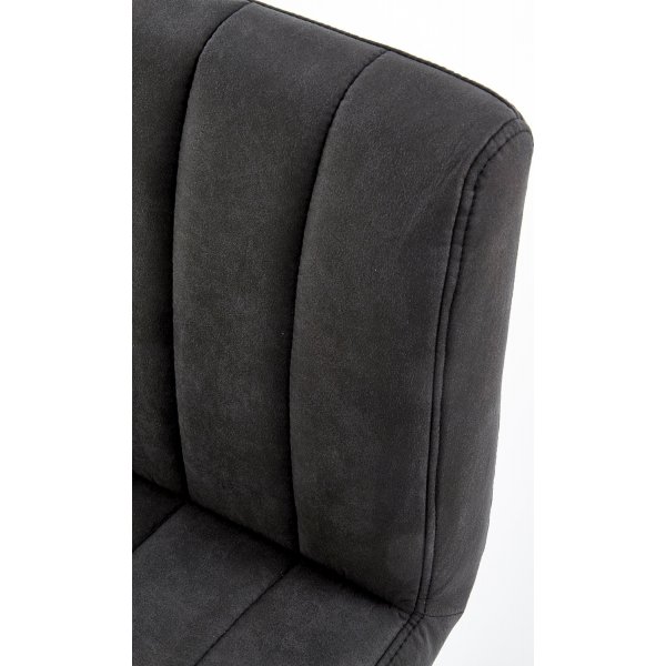 Elfrieda Barhocker - Dunkelgrau (PU) / schwarz