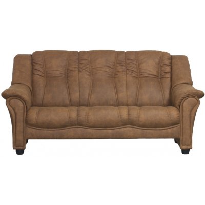 Lotas 3-Sitzer-Sofa aus braunem Mikrofaserstoff