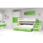 Etagenbett Max mit Zustellbett und ausziehbarem Schreibtisch 80 x 200 cm - Beliebige Farbe