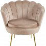 Sessel in dunkelbeigem Samt/Messing - Kingsley