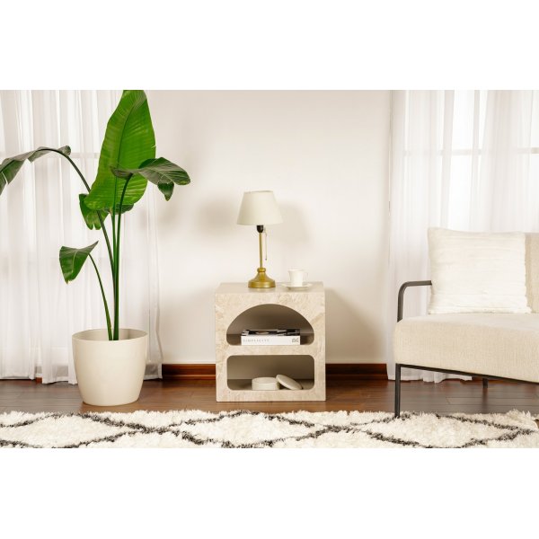 Liva Nachttisch - Travertin