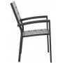 Esszimmergarnitur 6 Sthle und Esstisch 205 x 90 cm schwarz/grau - Las Vegas