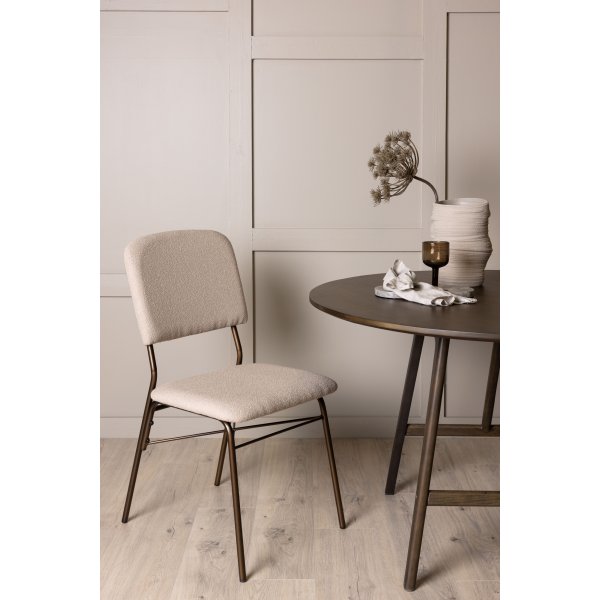 Esszimmerstuhl aus Seide - Beige