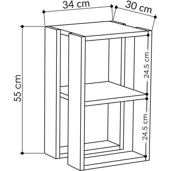 Lonie Nachttisch - Wei