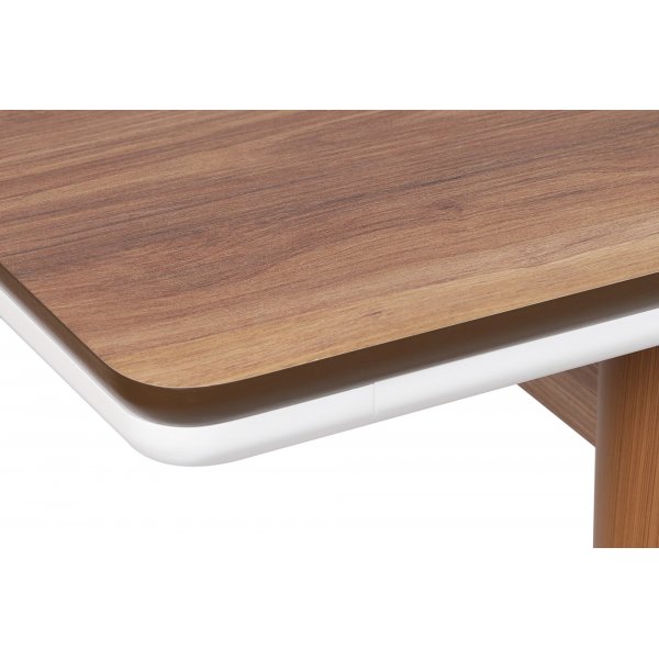 Sigma Esstisch 130-166 x 80 cm - Walnuss/Weiß Sigma Esstisch 130-166 x 80 cm - Walnuss/Weiß