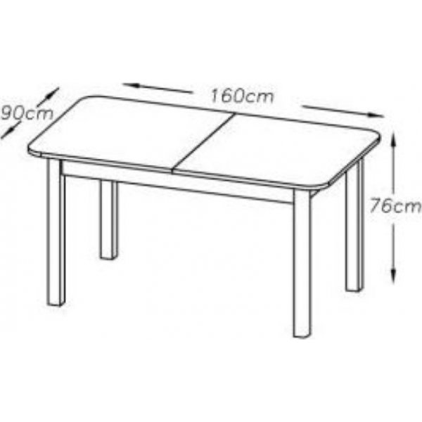 Bloom Esstisch 160-228 cm - Weiß Bloom Esstisch 160-228 cm - Weiß