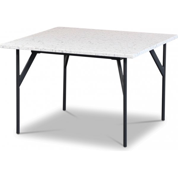 Terrazzo Couchtisch 75x75cm - Bianco Terrazzo & Sockel AIR