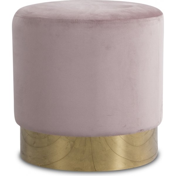 Hocker Isabelle 42 cm - Rosa/Messing