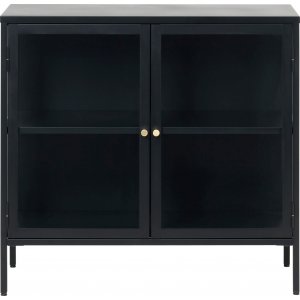 Cliff Sideboard mit 3 Tren - Schwarz/ Klarglas COPY