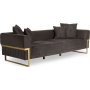 Magenta 3-Sitzer-Sofa - Dunkelbraun