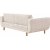 Berjer 3-Sitzer-Schlafsofa - Creme/Eiche