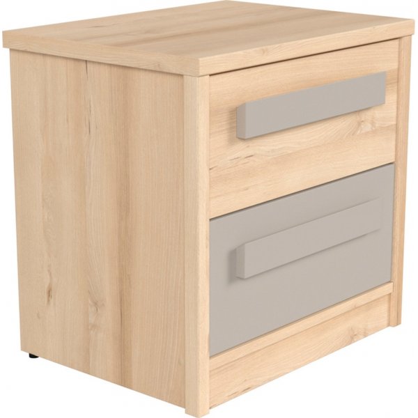 Namek-Nachttisch - Buche/grau