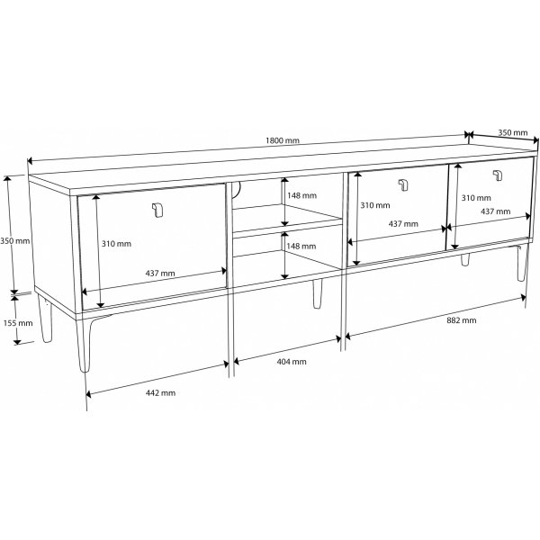 Vision TV-Stnder - Walnuss