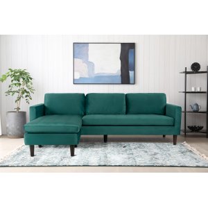 Sofa Firenze aus grnem Samt