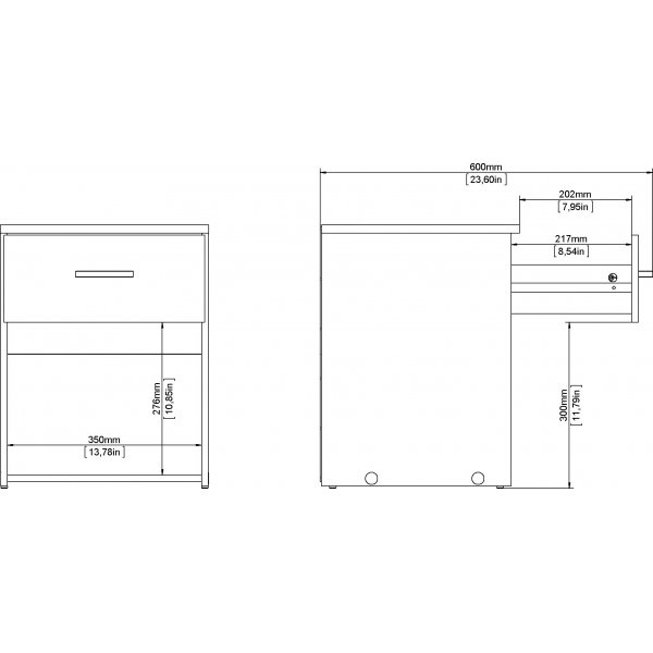 Space Nachttisch - Eiche Space Nachttisch - Eiche