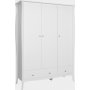 Barock-Kleiderschrank mit 3 Tren - Wei