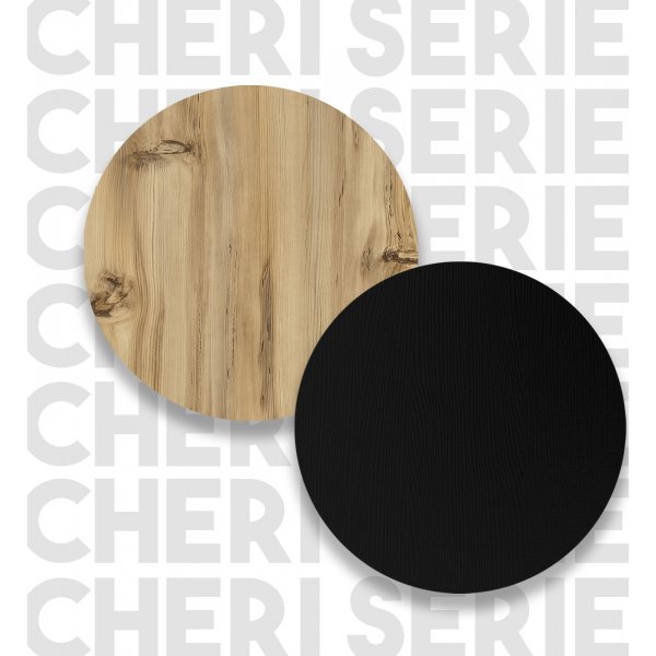 Dielenm�bel Charlotte - Nussbaum/schwarz