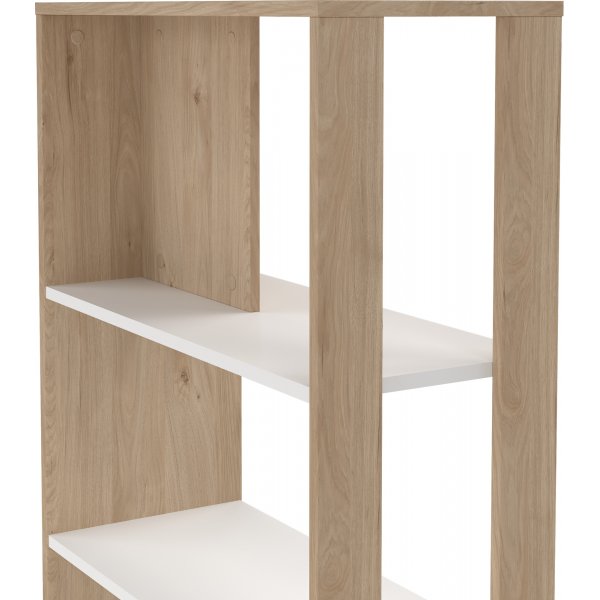 Schilder-B�cherregal - Wei�/Hickory