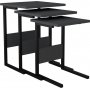 Sali Tisch 32/36/40 x 32/36/40 cm - Schwarz/Anthrazit