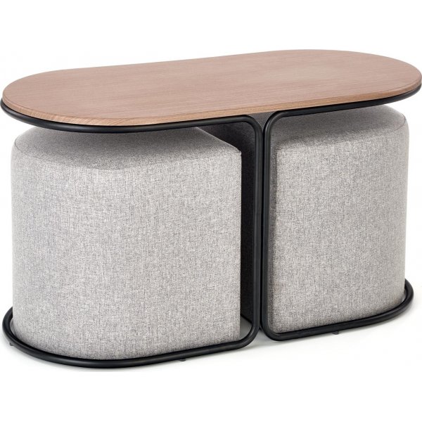 Rodeo Couchtisch 88 x 43 cm - Craft Eiche/schwarz