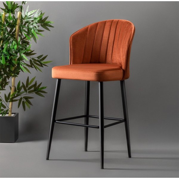 Rubi Barhocker-Set - Ziegelrot/Schwarz Rubi Barhocker-Set - Ziegelrot/Schwarz