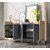 Gewagtes Sideboard - Saphir-Eiche/Anthrazit