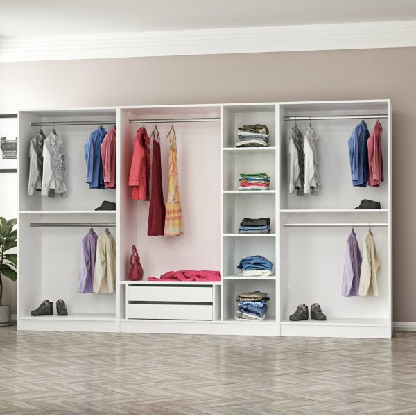 Cavolo Kleiderschrank 315 cm, Variante A - Wei�
