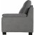 Atlas 3-Sitzer-Sofa in Grau mit hoher Rckenlehne + Mbelpflegeset fr Textilien