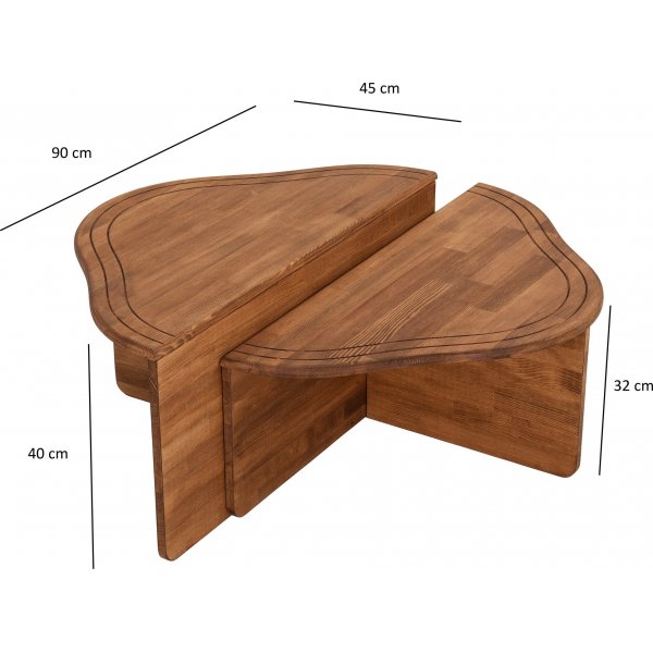 Altopiano Couchtisch 90 x 45 cm - Kastanie Altopiano Couchtisch 90 x 45 cm - Kastanie