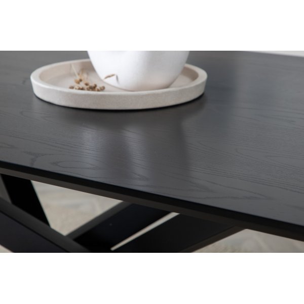 Esstisch 180x90 cm schwarz gebeizte Eiche - Piazza