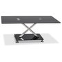 Safiren Couchtisch 120 x 65 cm - Chrom/Schwarzes Glas